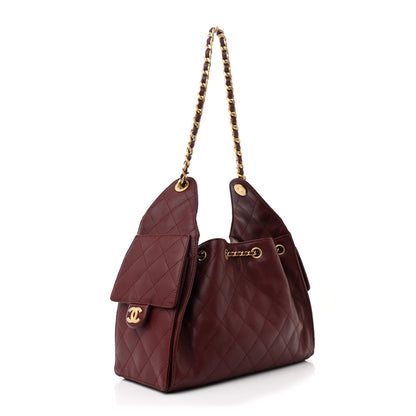 Chanel Caviar Quilted Small Chanel 25 Handbag Burgundy 3 of 11