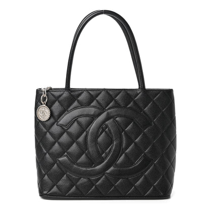 Chanel Caviar Quilted Medallion Tote Black 1 of 10