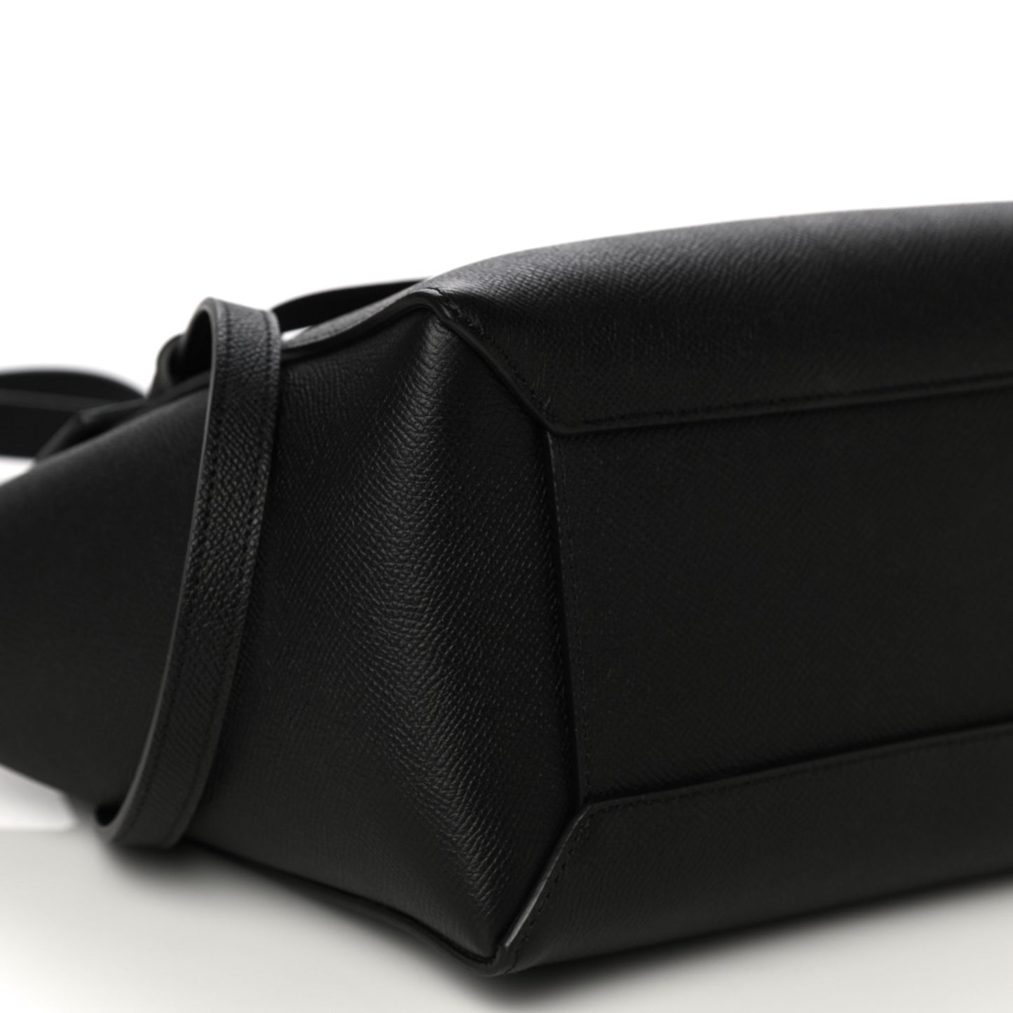 Grained Calfskin Micro Belt Bag Black