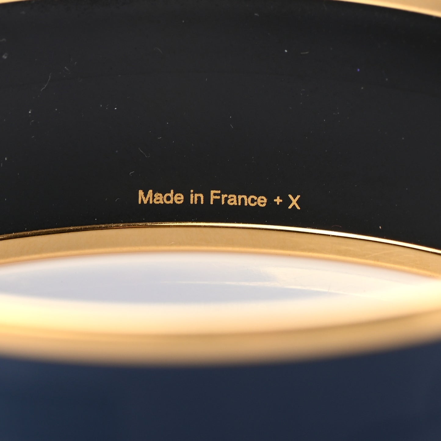 Enamel Wide Printed Sellier Bracelet 65 Bleu De Genes
