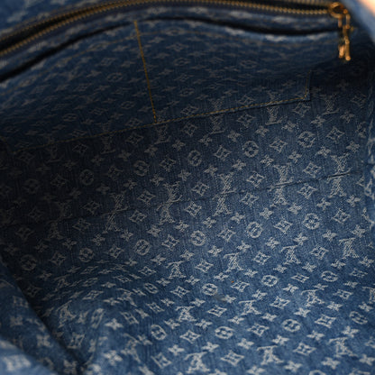 Louis Vuitton Monogram Denim CarryAll MM Blue 5 of 11