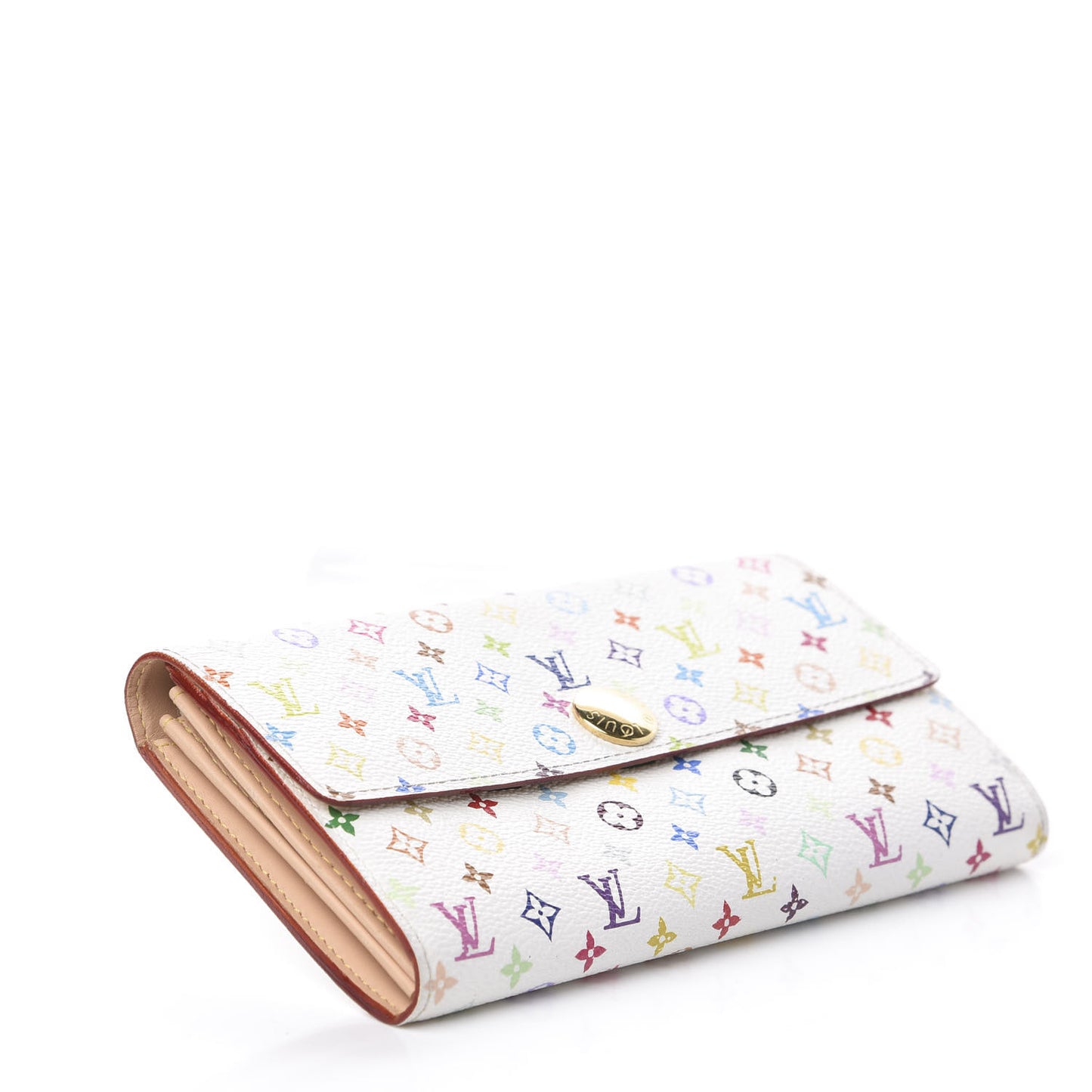 Monogram Multicolor Sarah Wallet White