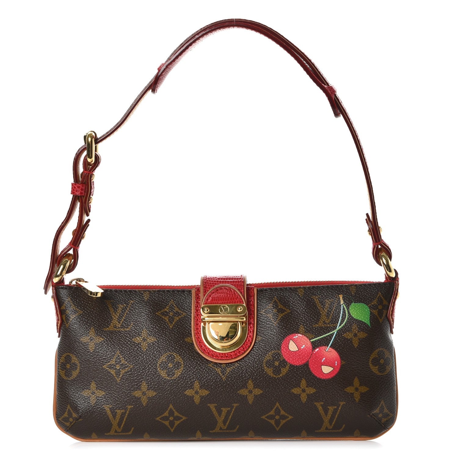 Louis Vuitton Lizard Monogram Cerises Pochette 1 of 9