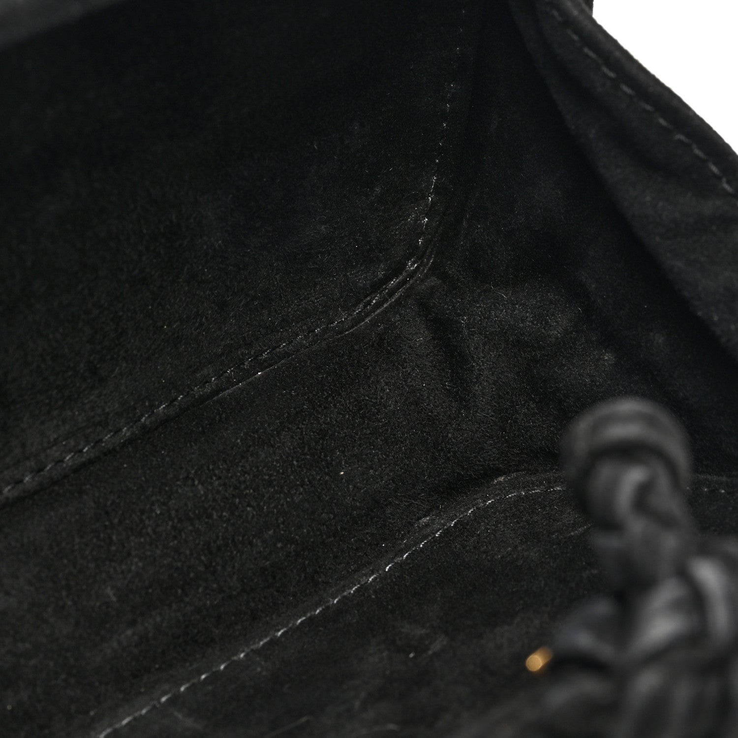 Bottega Veneta Velvet Intreccio Knot Clutch Black 7 of 9