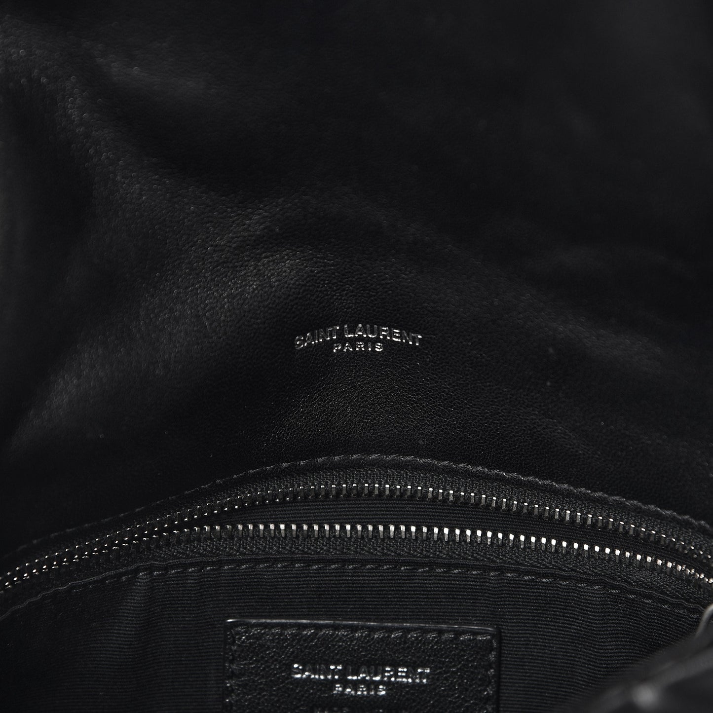 Lambskin Quilted Small Loulou Puffer Monogram Chain Satchel Black