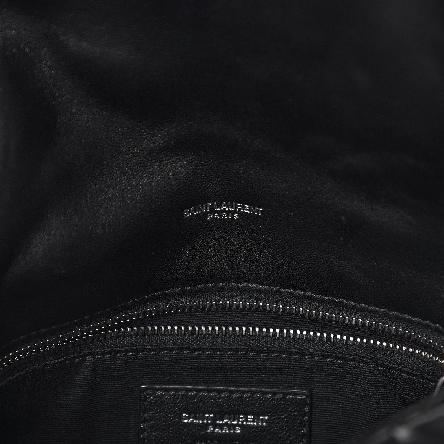 Saint Laurent Lambskin Quilted Small Loulou Puffer Monogram Chain Satchel Black 7 of 15