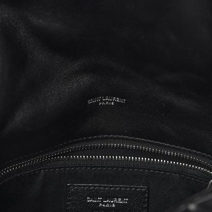 Saint Laurent Lambskin Quilted Small Loulou Puffer Monogram Chain Satchel Black 7 of 15
