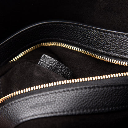 Celine Soft Grained Calfskin Medium Belt Cabas Phantom Black 7 of 11