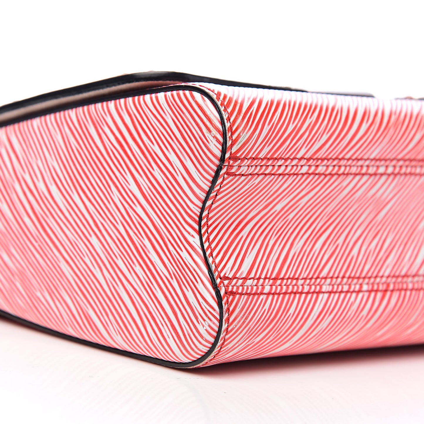 Epi Studded Twist Shoulder Bag MM Denim Red