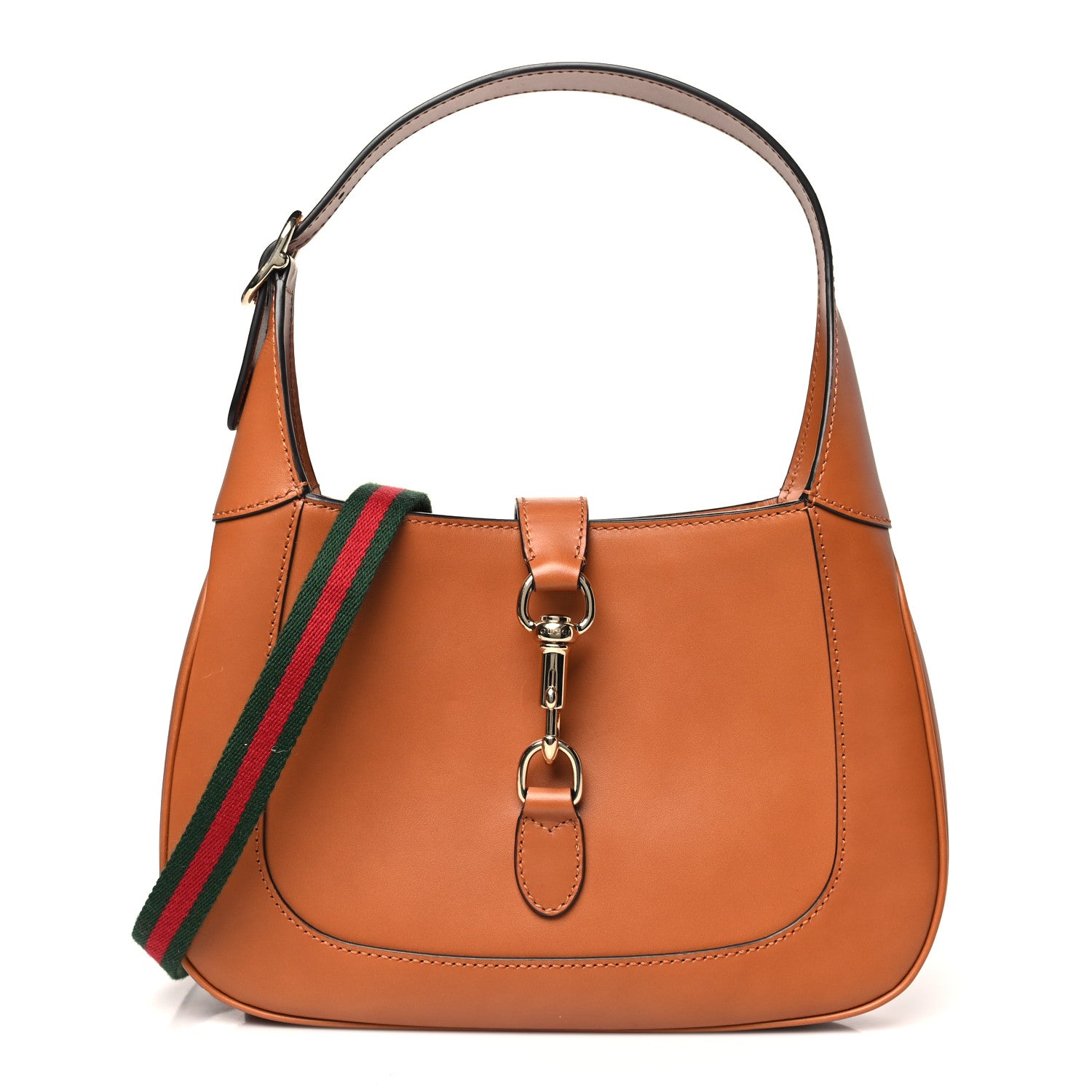 Gucci Tritone Calfskin Small Jackie 1961 Hobo Harness Brown 1 of 10
