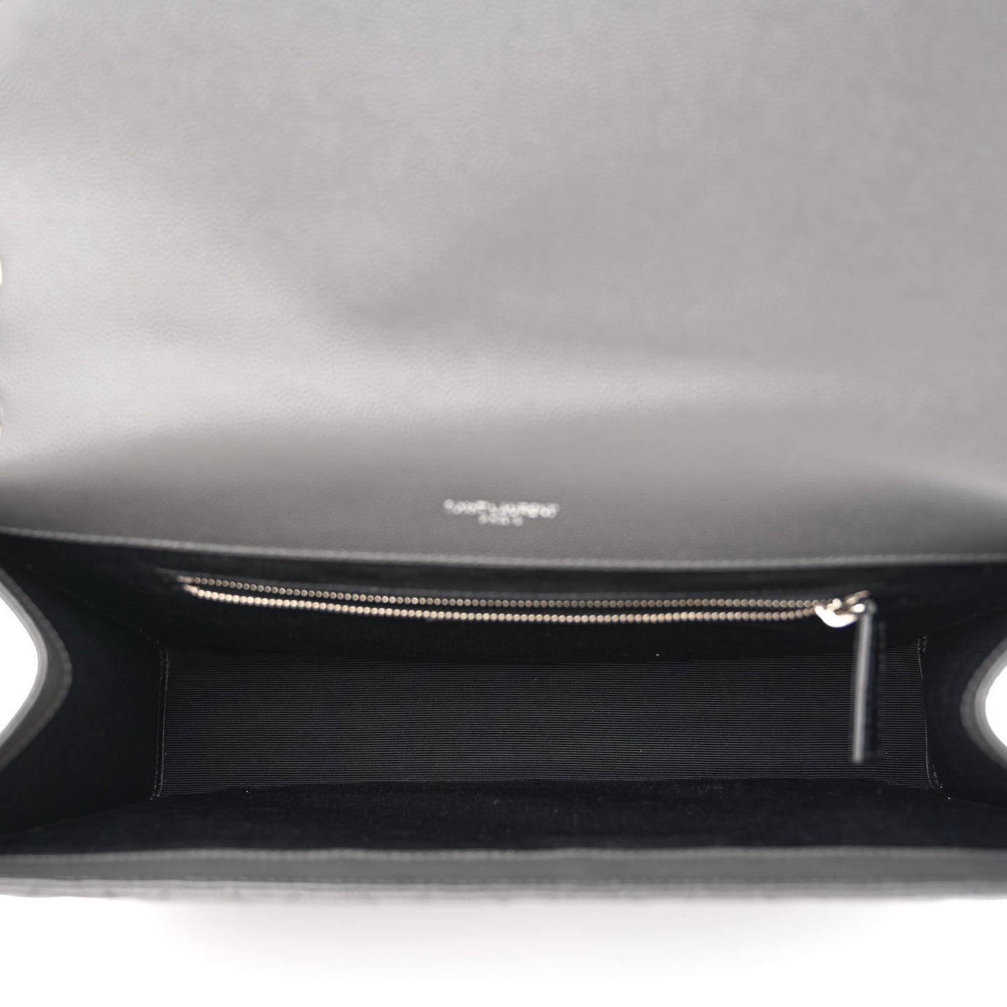 Grain De Poudre Textured Mixed Matelasse Large Triquilt Monogram Satchel Asphalt