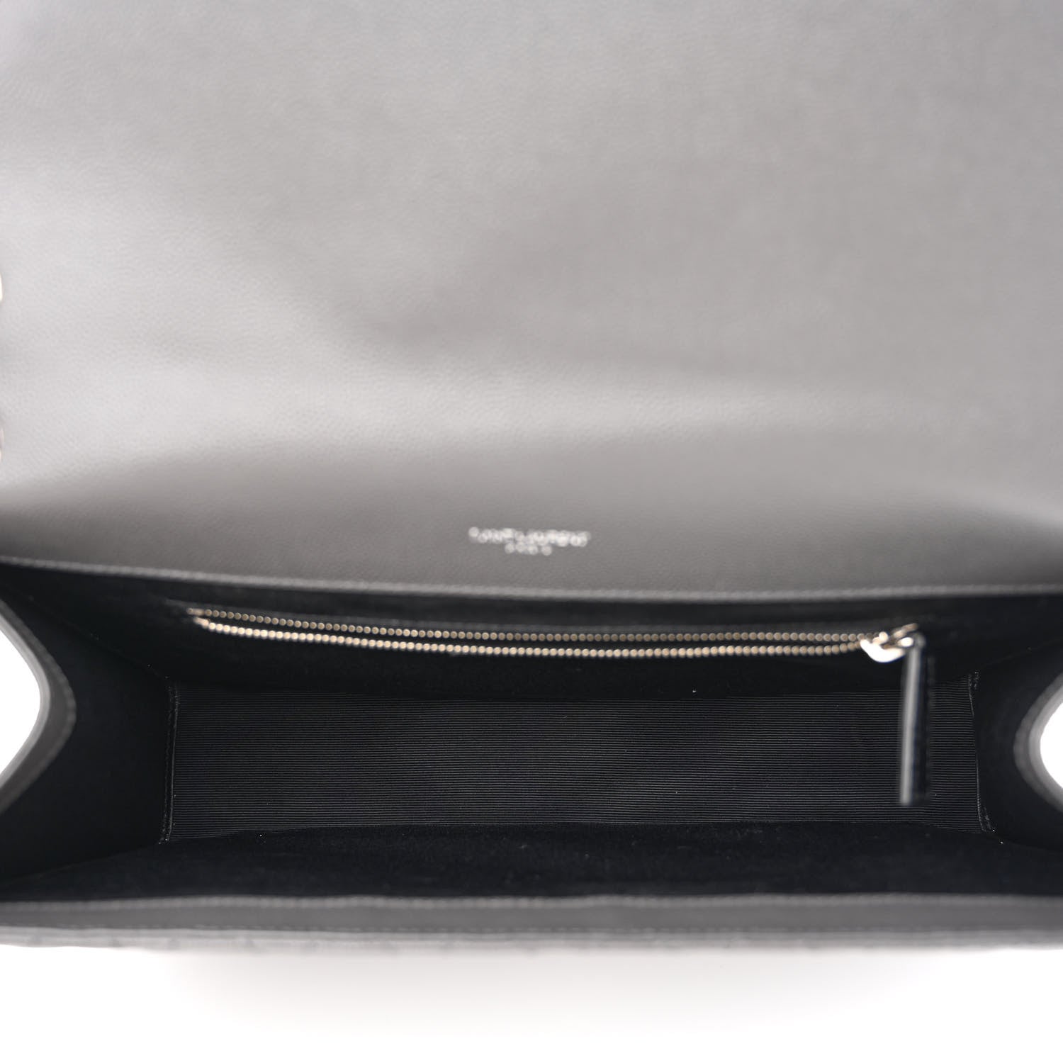 Saint Laurent Grain De Poudre Textured Mixed Matelasse Large Triquilt Monogram Satchel Asphalt 5 of 10