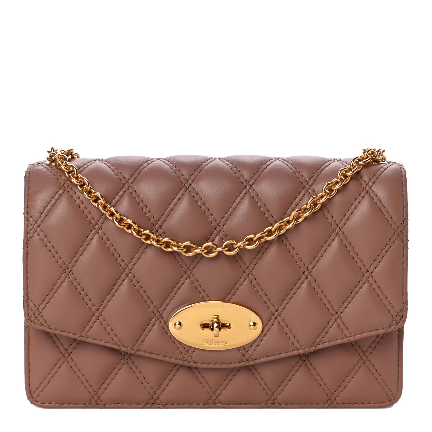 Smooth Calfskin Quilted Small Darley Shoulder Bag Dark Blush