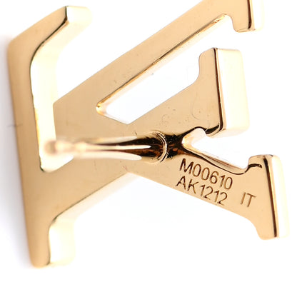 Louis Vuitton Metal LV Iconic Earrings Gold 5 of 6