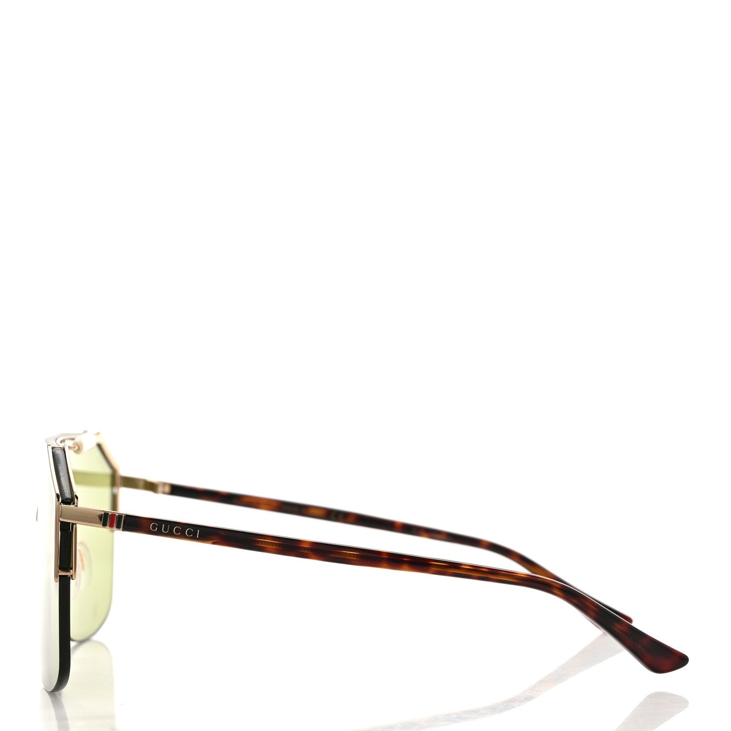 Gucci Metal Rimless Square Sunglasses GG0291S Havana 3 of 8