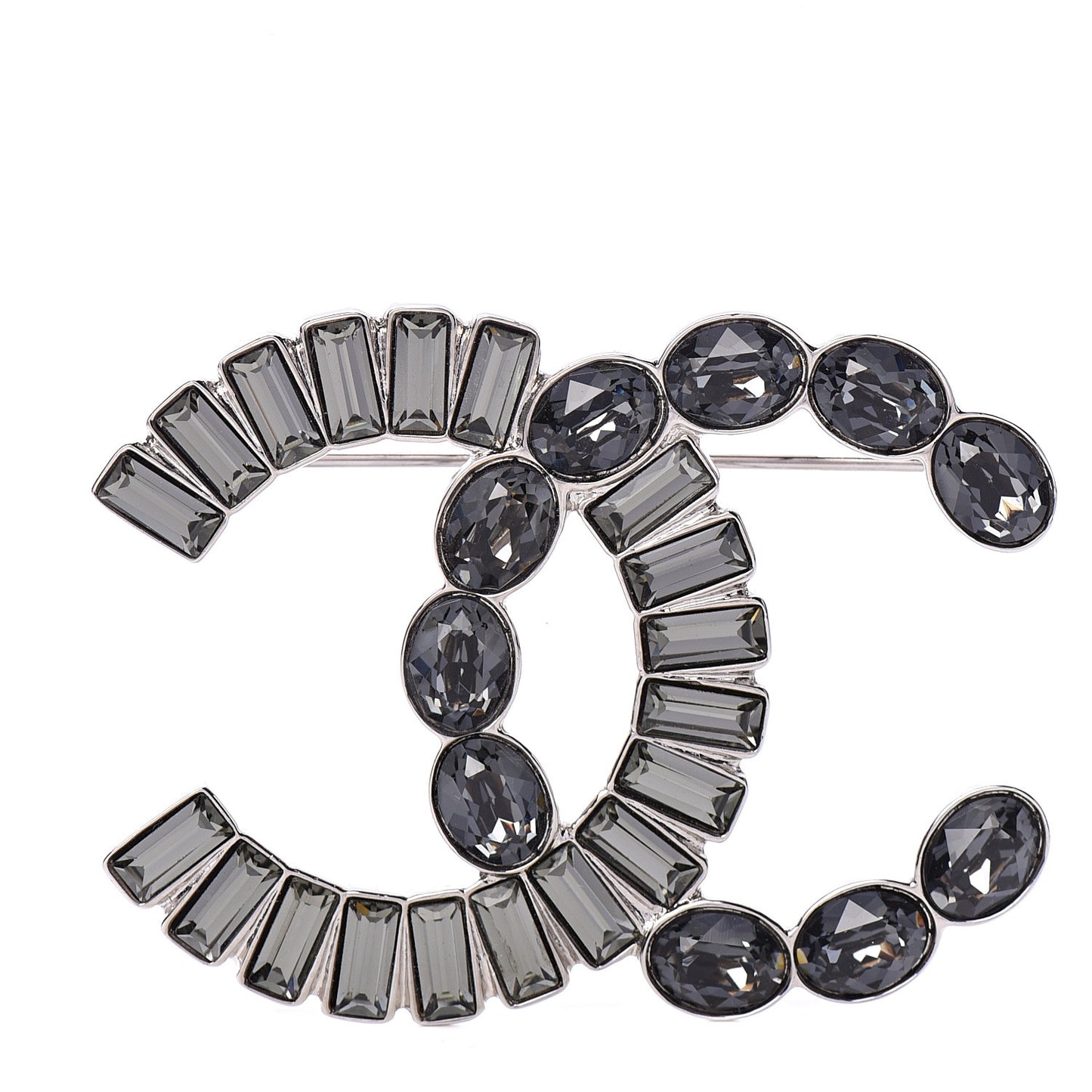 Ruthenium Crystal Baguette CC Brooch