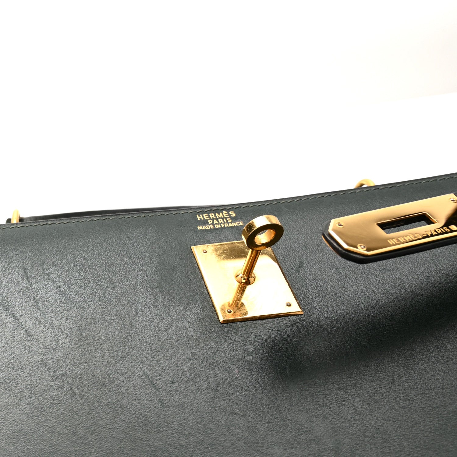 Hermes Box Kelly Sellier 32 Vert Fonce 11 of 13