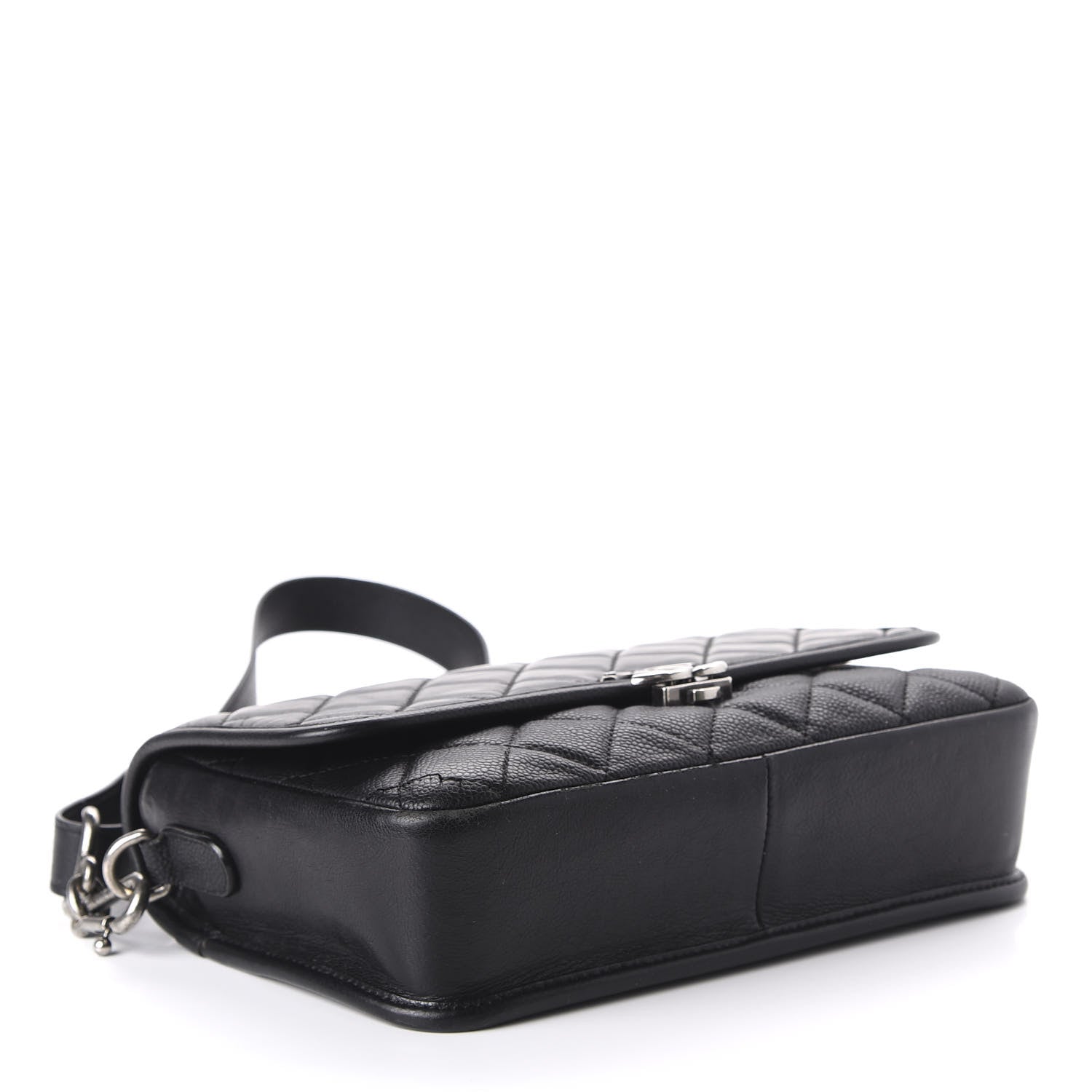 Chanel Caviar Iridescent Calfskin Quilted Medium Daily Carry Messenger Black 4 of 12
