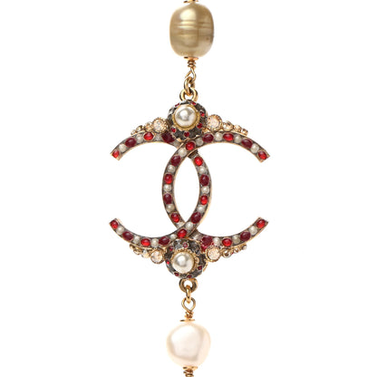 Chanel Enamel Bead Pearl CC Long Necklace 5 of 11