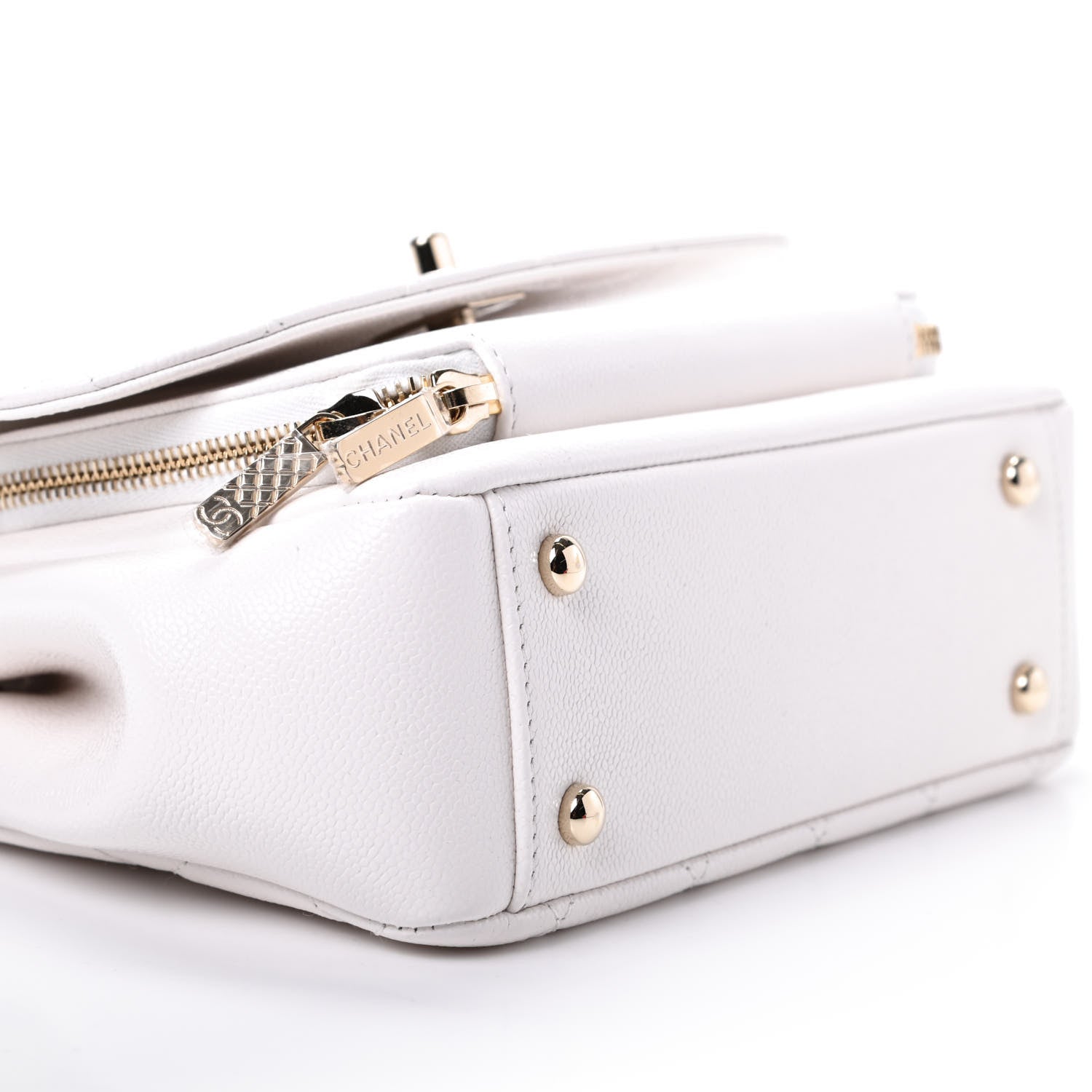 Chanel Caviar Quilted Medium Business Affinity Flap White 6 of 10