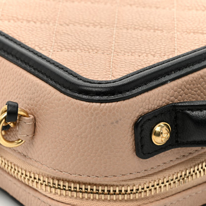 Chanel Caviar Quilted Small CC Filigree Vanity Case Beige Black 14 of 14