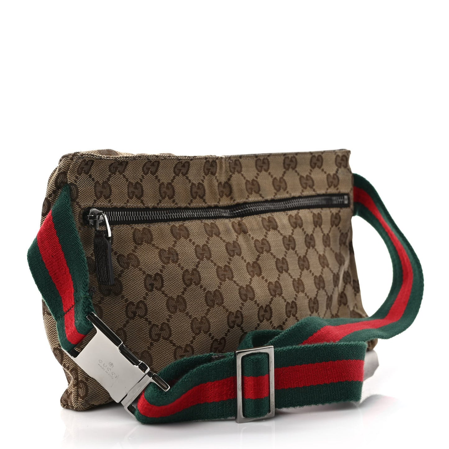Monogram Web Belt Bag Dark Brown