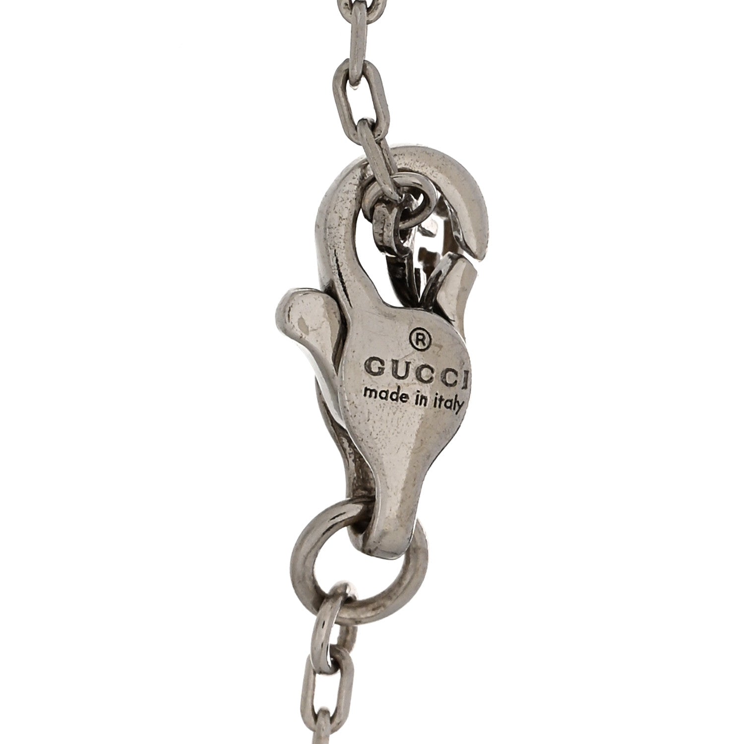 Gucci 18K White Gold Diamond GG Running Bracelet 7 of 8