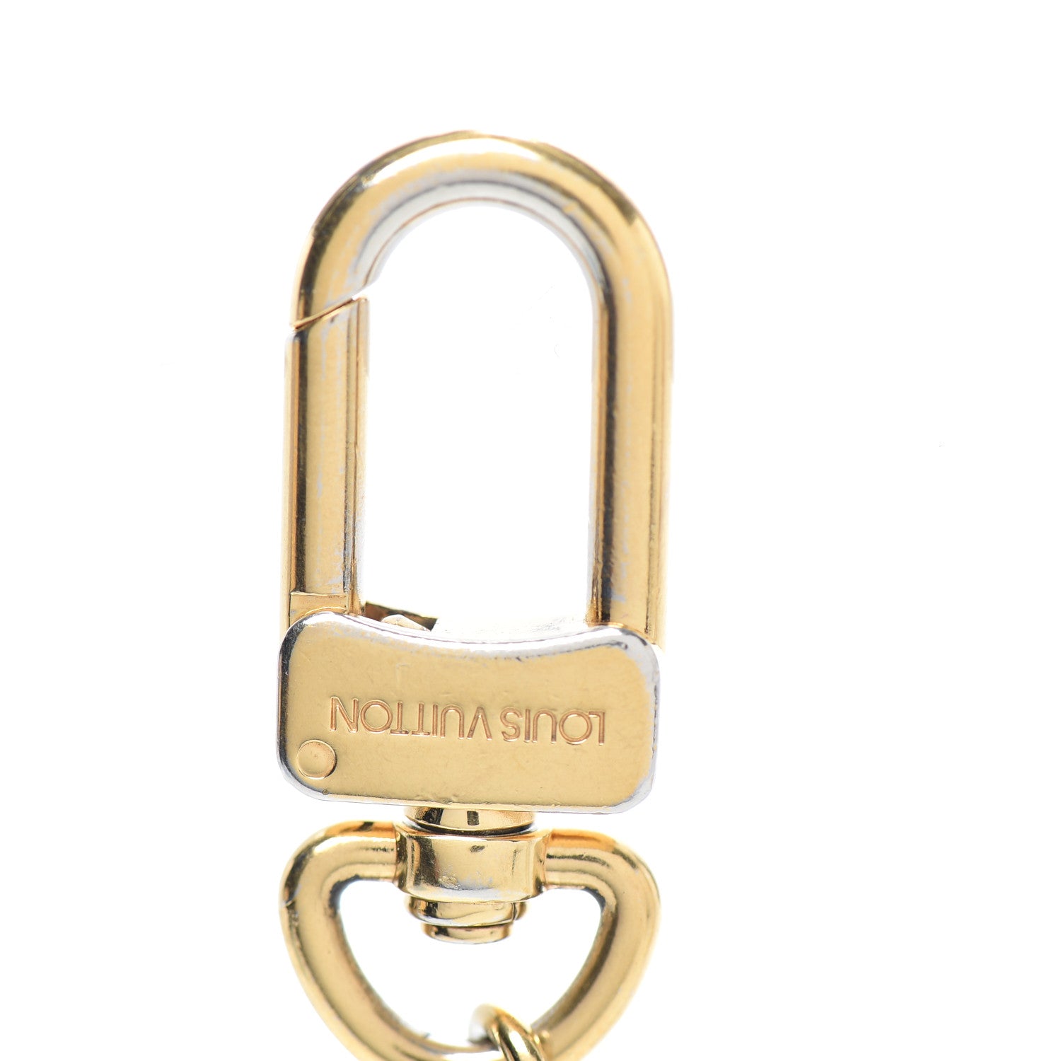 Louis Vuitton Metal Pochette Extender Key Ring Chain Gold 4 of 4