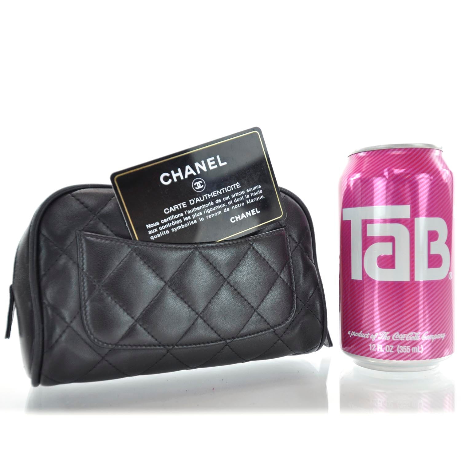 Chanel Lambskin Cosmetic Case Black 2 of 7