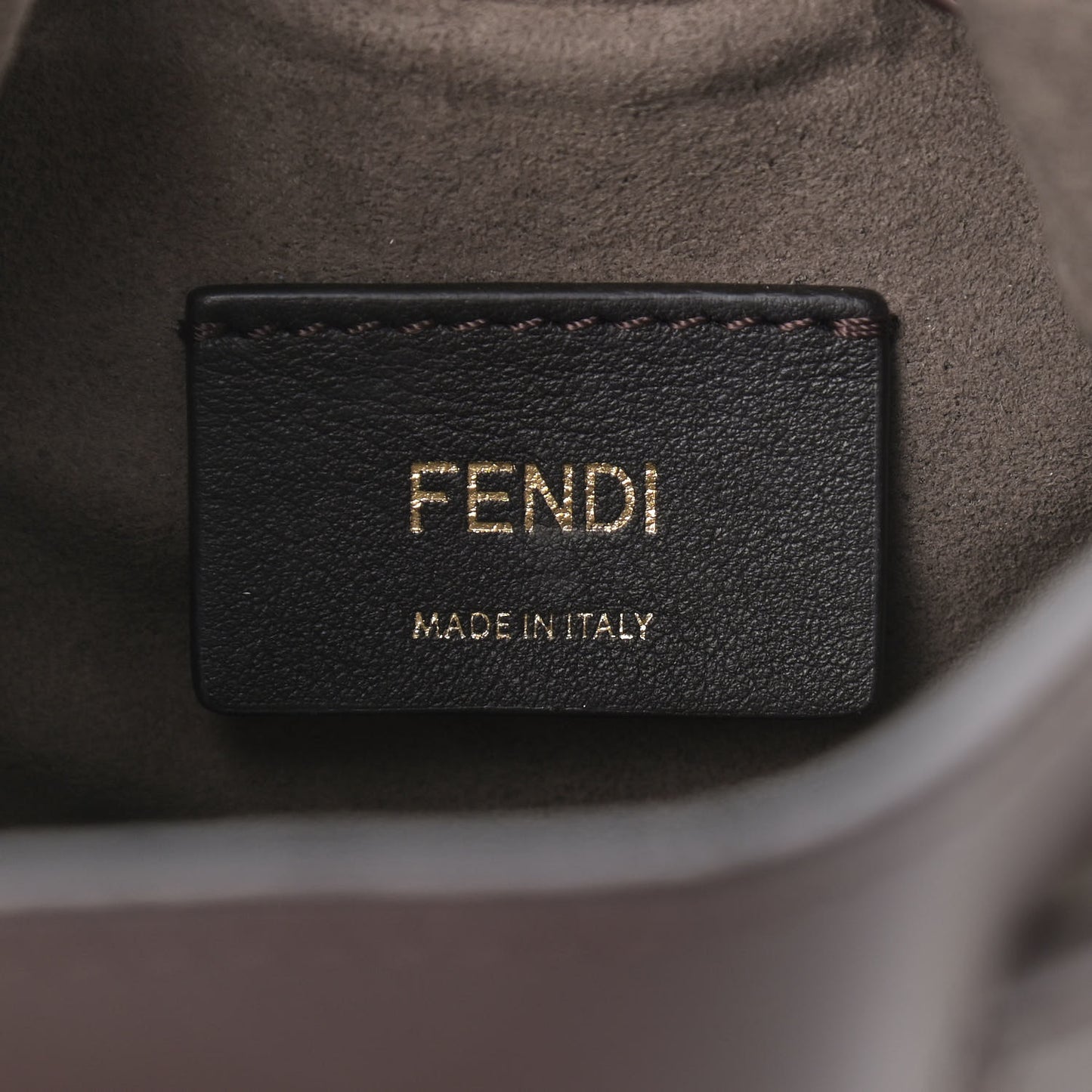 Suede Vitello King F is Fendi Micro FF Mini Mon Tresor Bucket Bag Sigaro Marrone Ebano