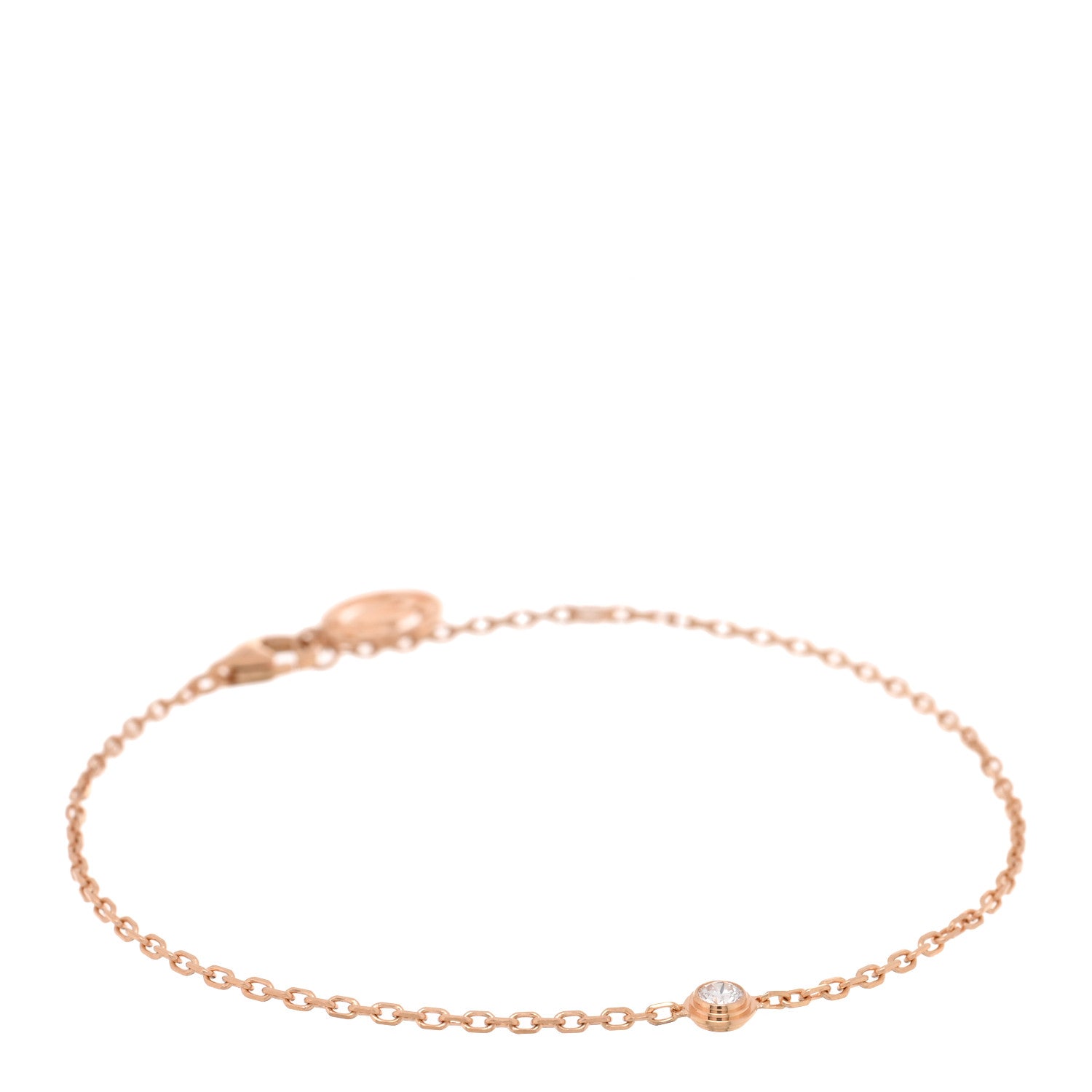 Cartier 18K Pink Gold Diamond SM D'Amour Bracelet 1 of 3