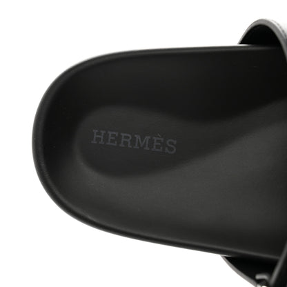 Hermes Calfskin Womens Chypre Sandals 38 Black 7 of 9