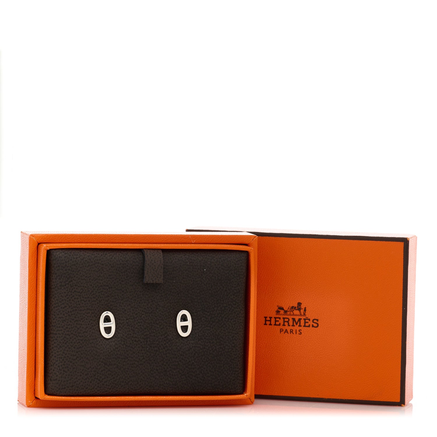 Hermes Sterling Silver TPM Farandole Earrings 5 of 5