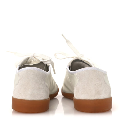 Chanel Calfskin Suede Womens CC Sneakers 39 White 6 of 11