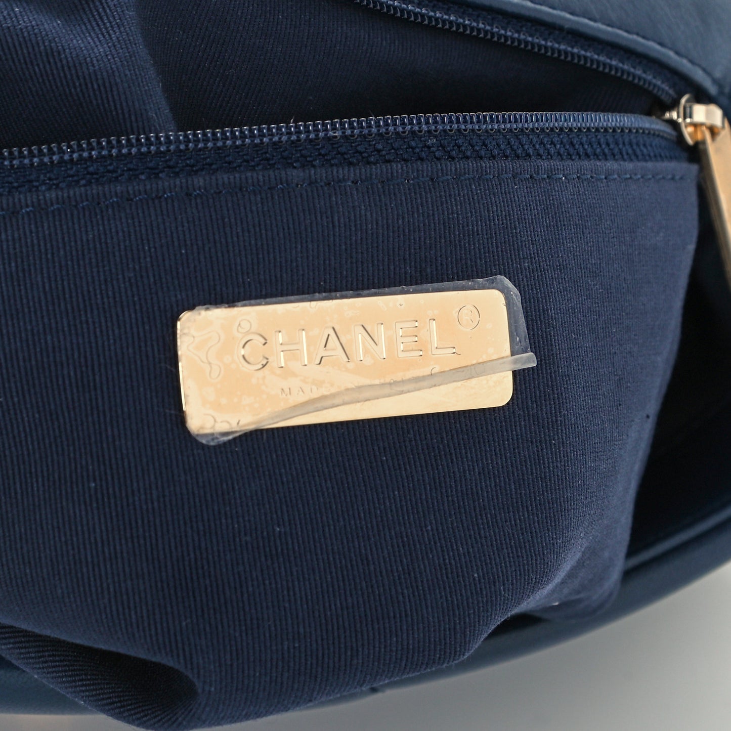 Lambskin Quilted Medium Chanel 19 Flap Navy Blue