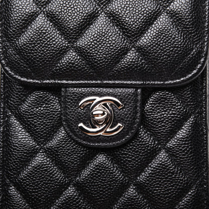 Chanel Caviar Quilted Classic Phone Holder Black 12 of 14