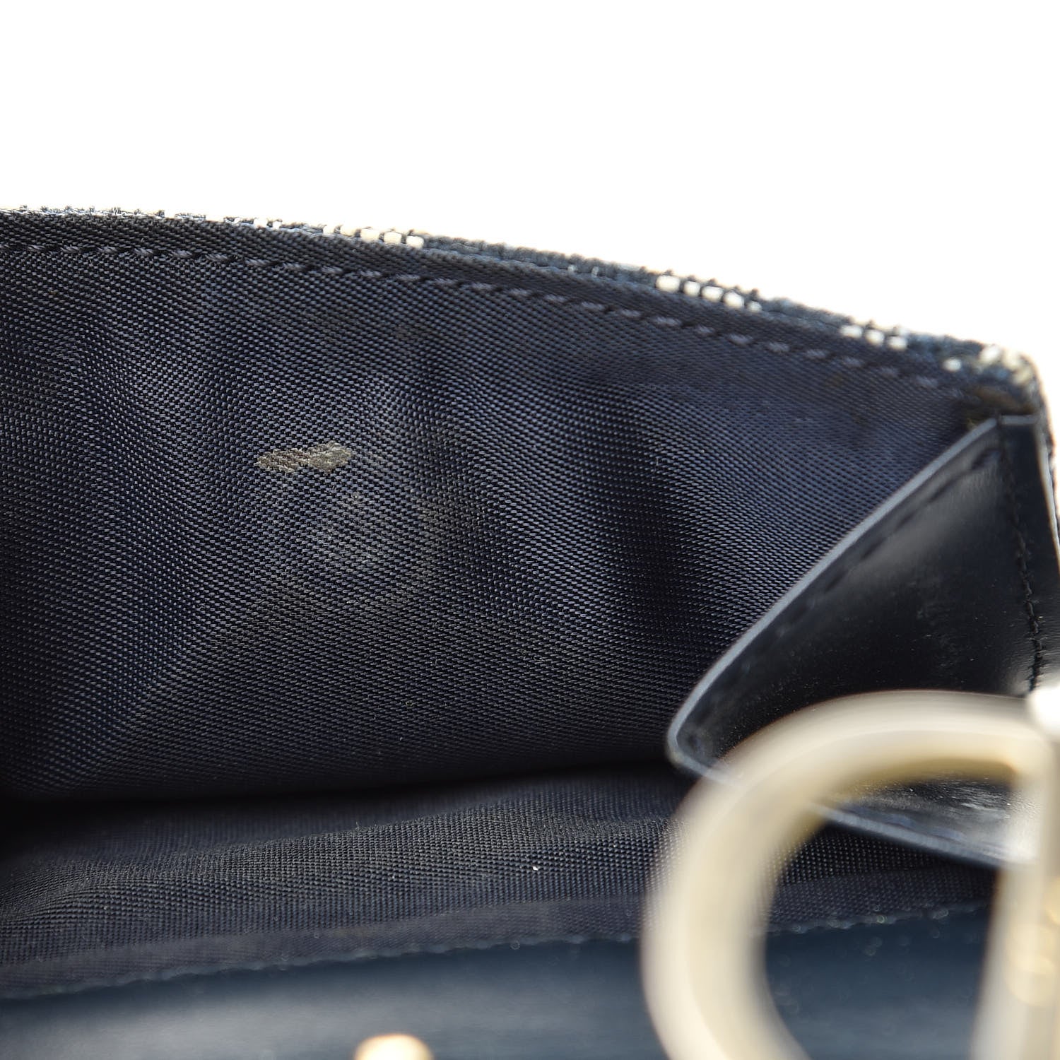 Christian Dior Monogram Compact Saddle Wallet Blue 9 of 10