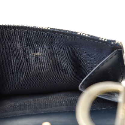 Christian Dior Monogram Compact Saddle Wallet Blue 9 of 10
