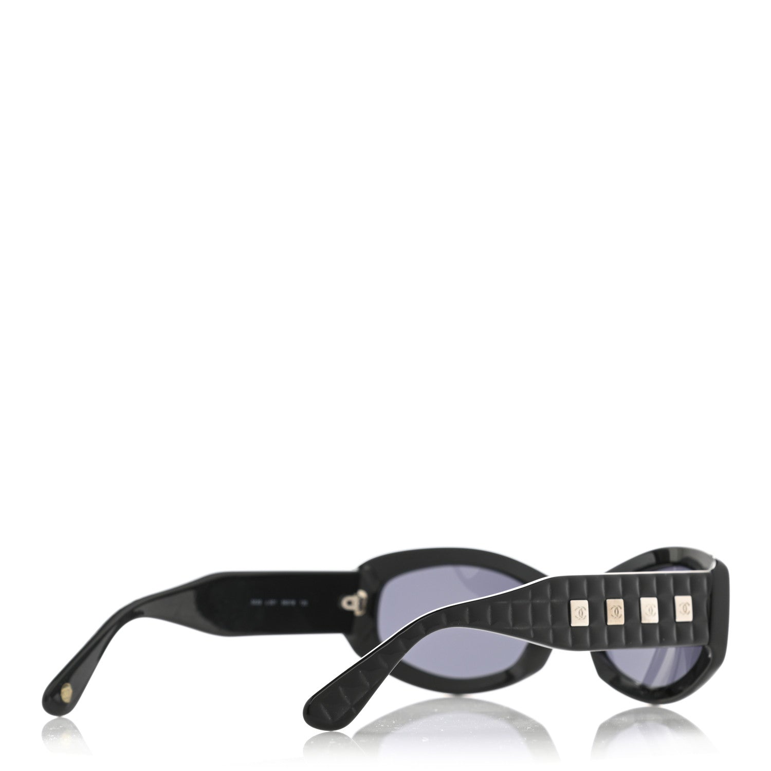 Chanel Chocolate Bar Quilted CC Sunglasses 5029 Black 4 of 9