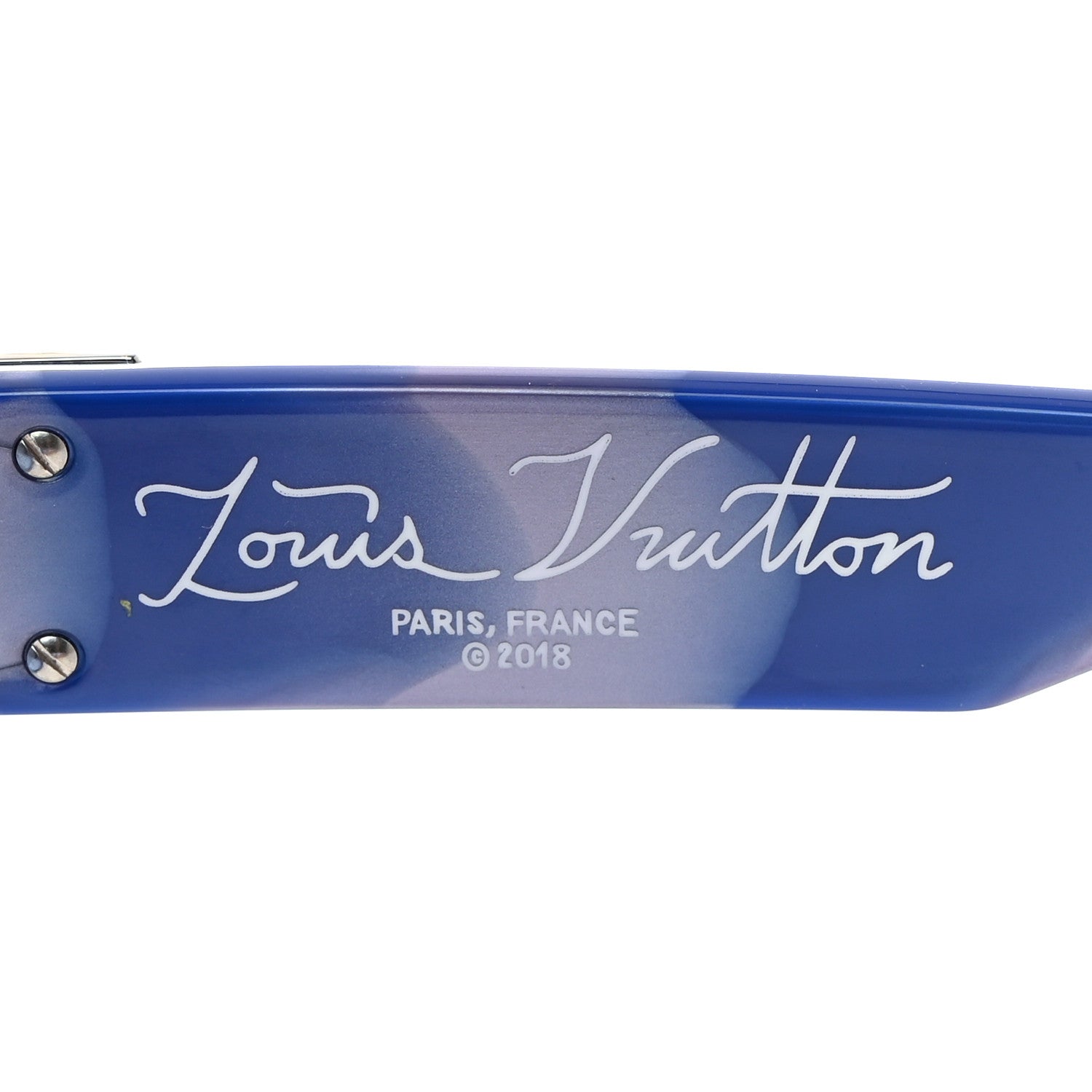 Louis Vuitton Acetate 1.1 Millionaires Sunglasses Z1560E Blue Marble 6 of 7