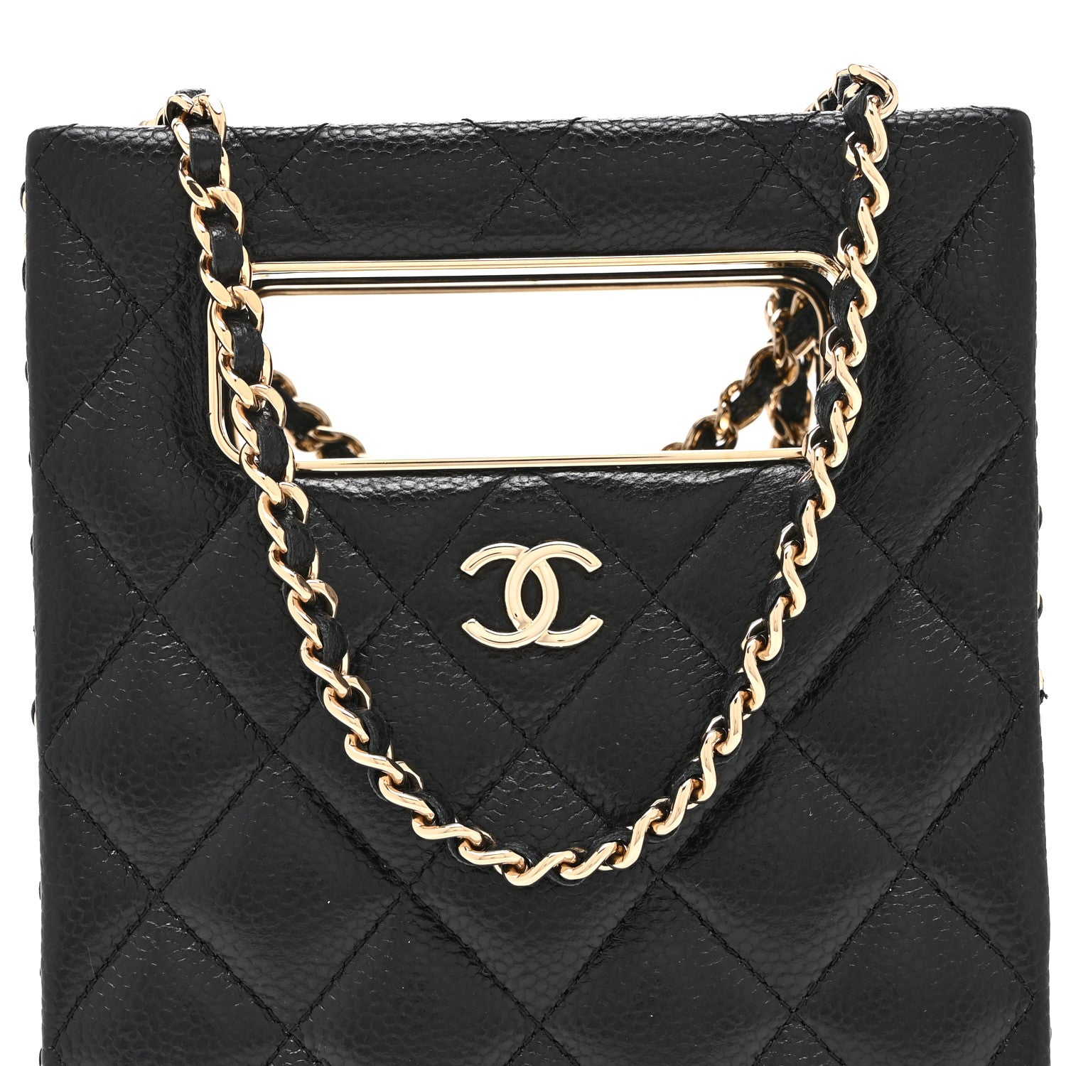 Chanel Caviar Quilted Evening Box Bag Black 8 of 10