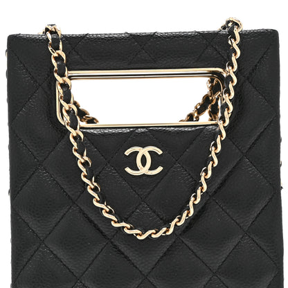 Chanel Caviar Quilted Evening Box Bag Black 8 of 10