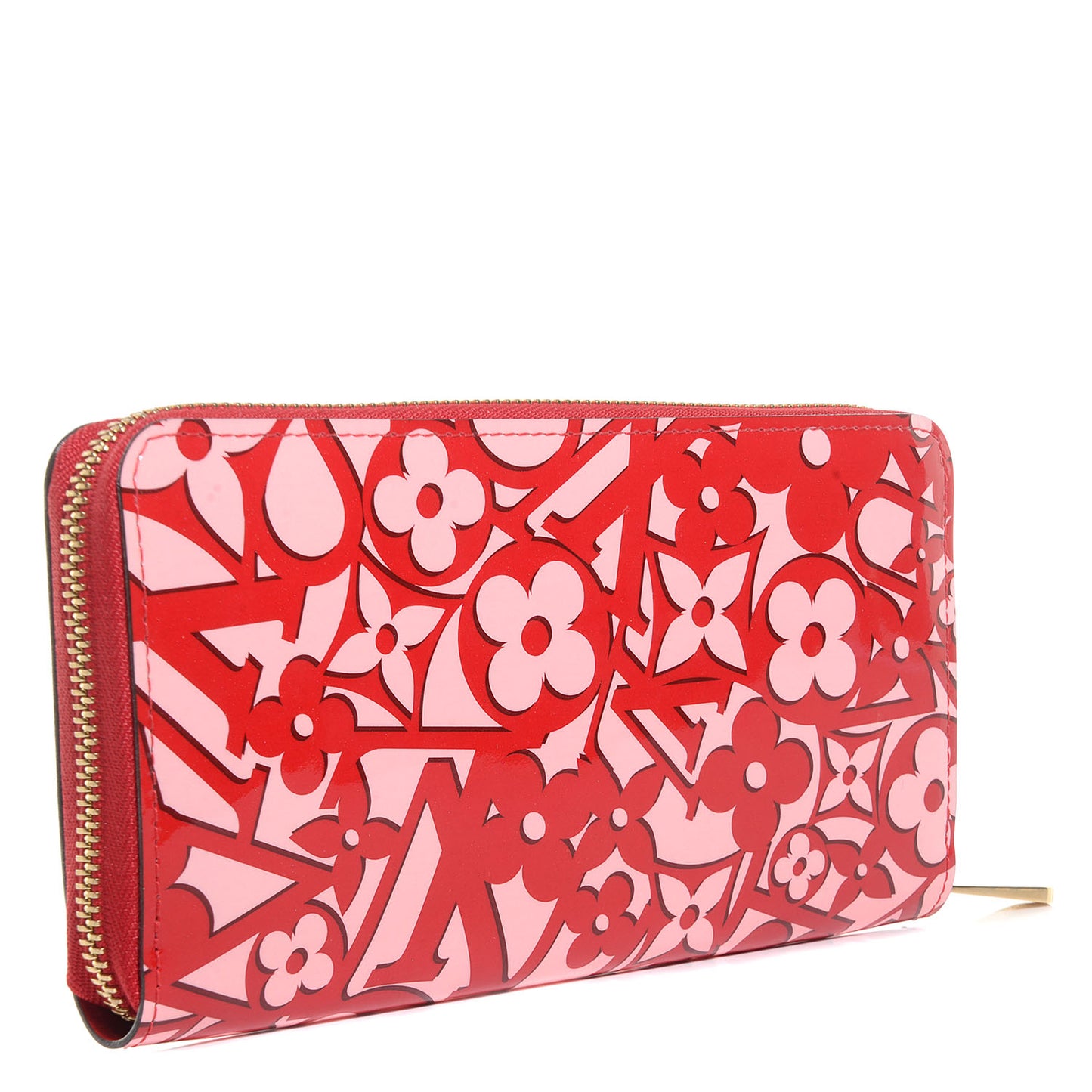 Patent Sweet Monogram Zippy Wallet Pomme D'Amour