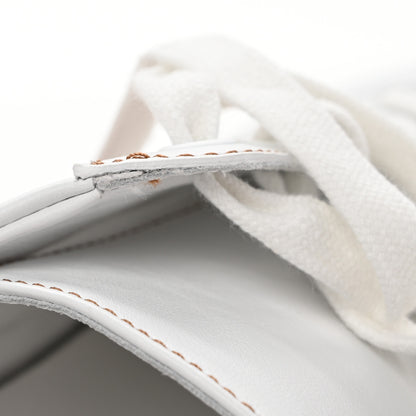 Hermes Calfskin Mens Deep Sneakers 39.5 White Naturel 10 of 12