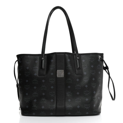 MCM Visetos Medium Reversible Shopper Tote Black 2 of 14