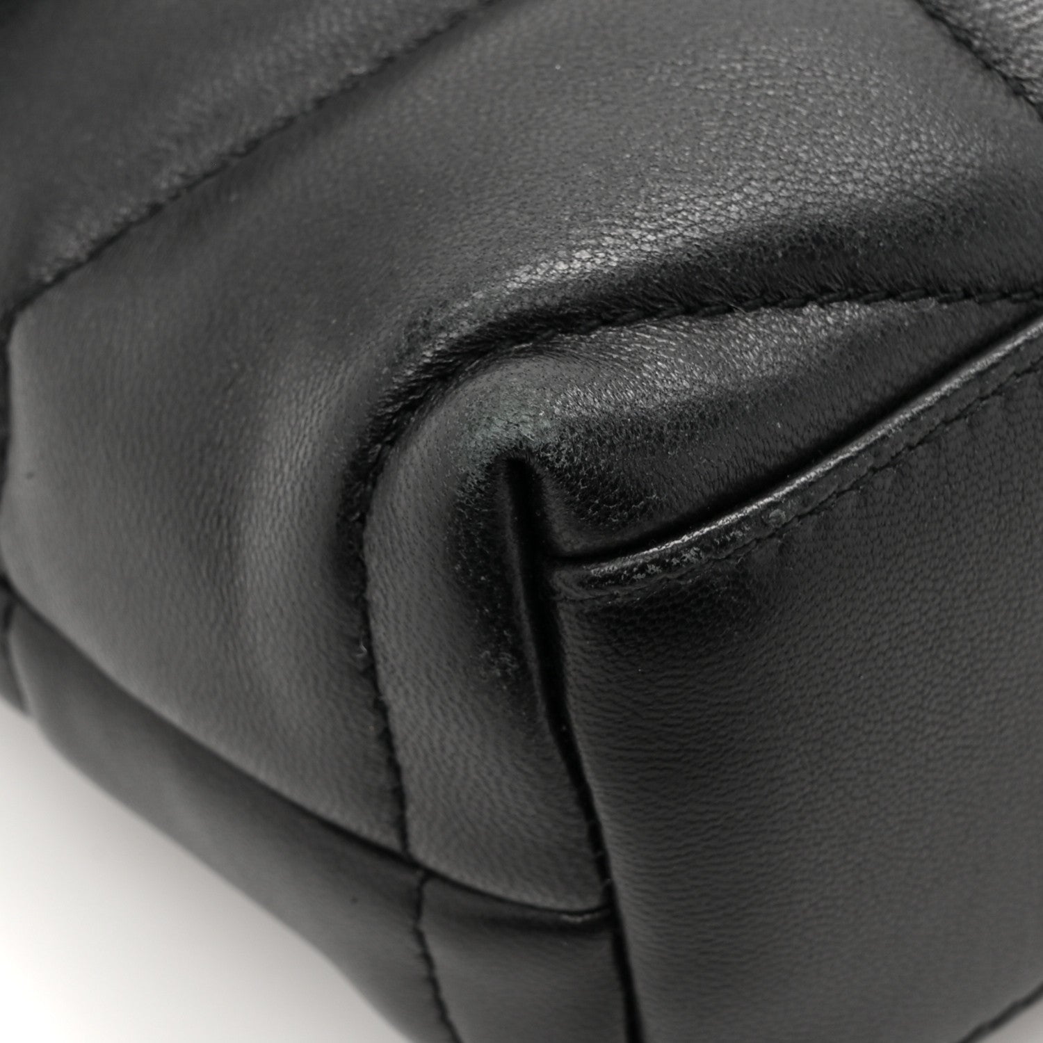 Saint Laurent Lambskin Quilted Toy Loulou Puffer Monogram Chain Satchel Black 11 of 15