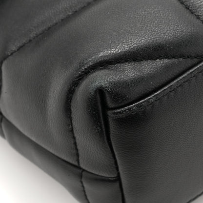 Saint Laurent Lambskin Quilted Toy Loulou Puffer Monogram Chain Satchel Black 11 of 15