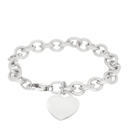Tiffany Sterling Silver Heart Tag Charm Bracelet 1 of 4