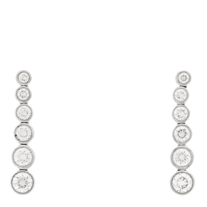 Tiffany Platinum Diamond Jazz Graduated Drop Earrings 1 of 5