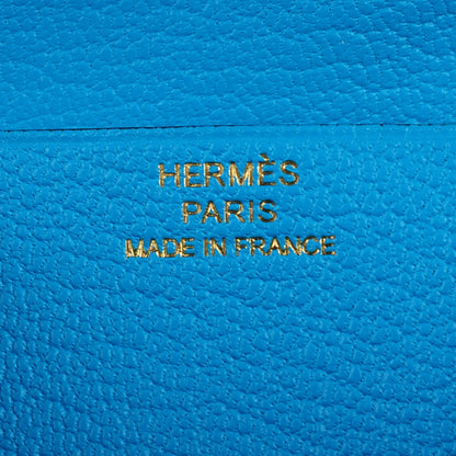Hermes Chevre Mysore Bearn Wallet Bleu Azteque 12 of 14